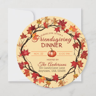 Friendsgiving Paper Invitation