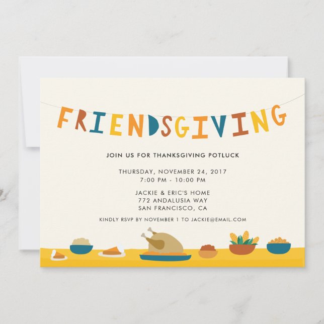 Friendsgiving Party Invitation (Front)