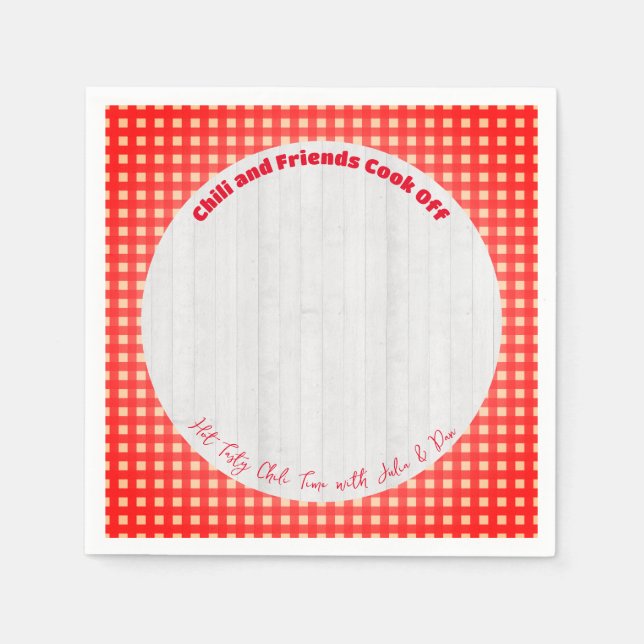 Friendsgiving Potluck Chilli Cook Off Thanksgiving Napkin (Front)