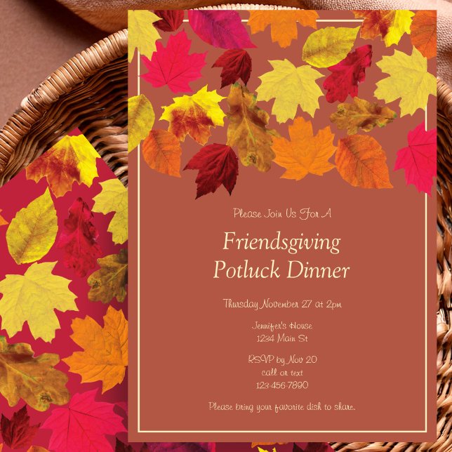 Friendsgiving Potluck Dinner Party Invitation (Creator Uploaded)