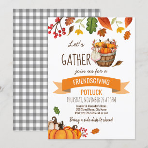 Friendsgiving Potluck Invitation