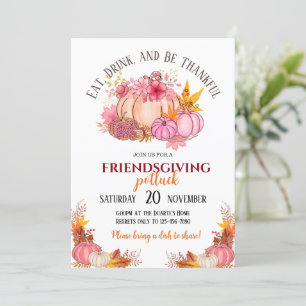 Friendsgiving Potluck Invitation