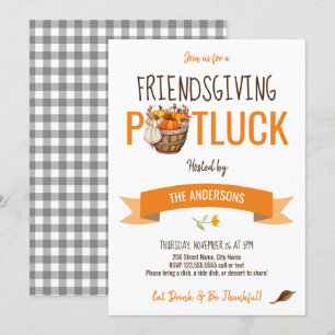 Friendsgiving Potluck Invitation