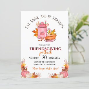 Friendsgiving Potluck Invitation