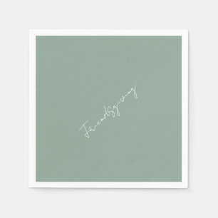 Friendsgiving Sage Cocktail Napkin