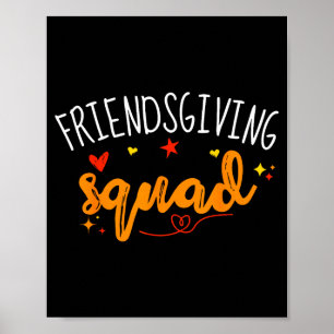 Friendsgiving Squad Funny Thanksgiving Friendship Poster