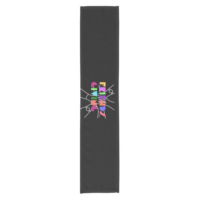 Friendsgiving Squad: Grateful & Gathered Short Table Runner (Front)