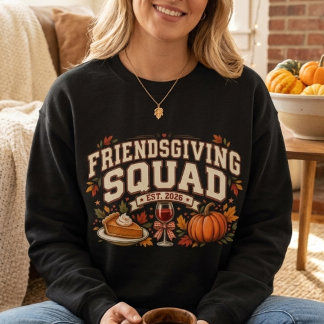 Friendsgiving Squad Vintage Thanksgiving Fall Sweatshirt