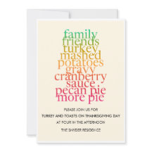 Friendsgiving Thanksgiving Dinner Invitation