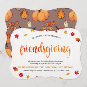 Friendsgiving Thanksgiving Dinner Invitation