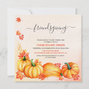 Friendsgiving Thanksgiving Dinner Invitation