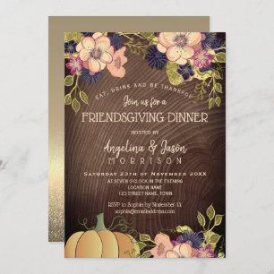 Friendsgiving Thanksgiving Dinner Invitation
