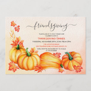 Friendsgiving Thanksgiving Dinner Invitation