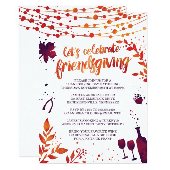 friendsgiving thanksgiving dinner invitation zazzle co uk