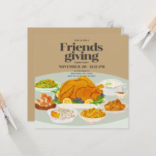 Friendsgiving Thanksgiving Invitation