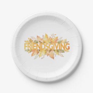 Friendsgiving Thanksgiving Paper Plates