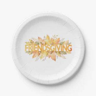 Friendsgiving Thanksgiving Paper Plates