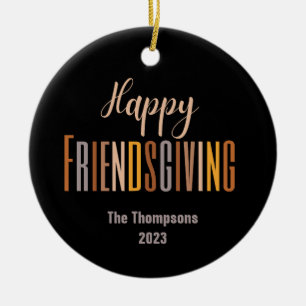 Friendsgiving Thanksgiving Party Favour Custom Ceramic Tree Decoration