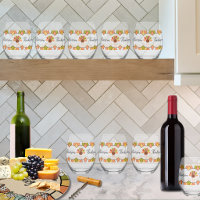 Friendsgiving Thanksgiving Stemless Wine Glass Set