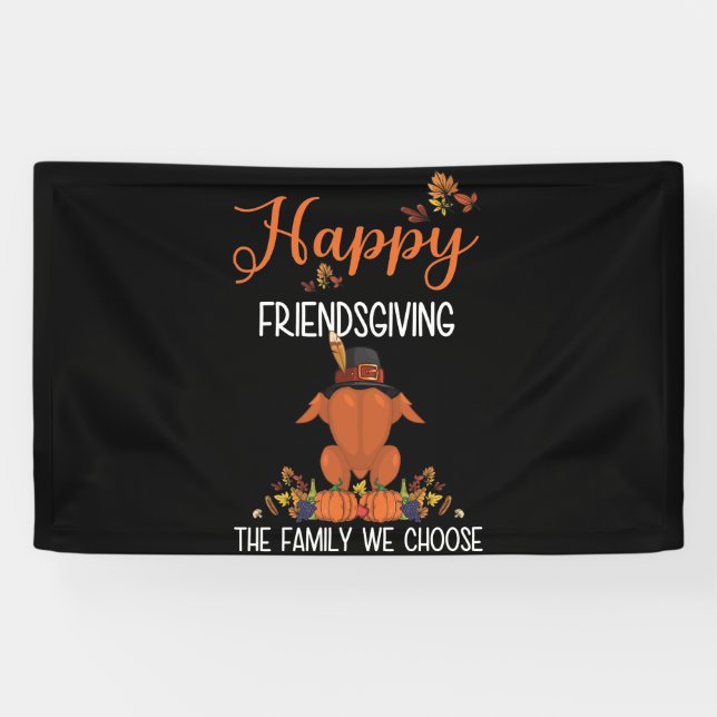 Friendsgiving Thanksgiving The Family We Choose Banner (Horizontal)
