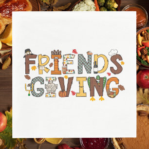 Friendsgiving Thanksgiving Themed  Napkin