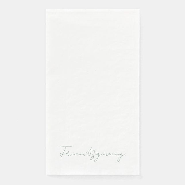 Friendsgiving White Sage Text Napkin (Front)