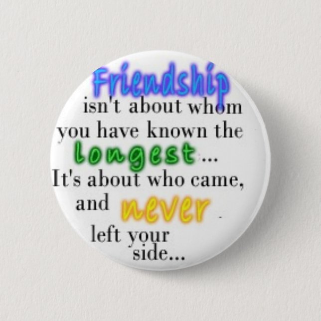 Friendship 6 Cm Round Badge (Front)
