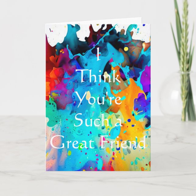 Friendship amazing quote Colourful Rainbow  Card (Front)