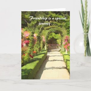 Friendship and flowers for Valentine's Day Card
