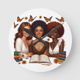 Friendship and Words Round Clock