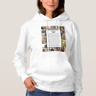 Friendship Appreciation BFF 22 Photo Collage Hoodie