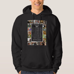 Friendship Appreciation BFF 22 Photo Collage Hoodie