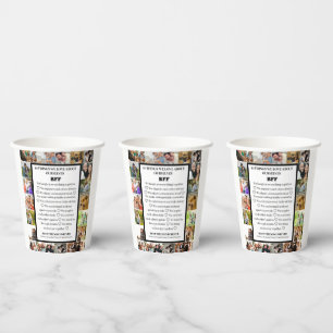 Friendship Appreciation   BFF 22 Photo Collage Paper Cups