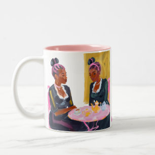 Friendship at the Pink Table Mug
