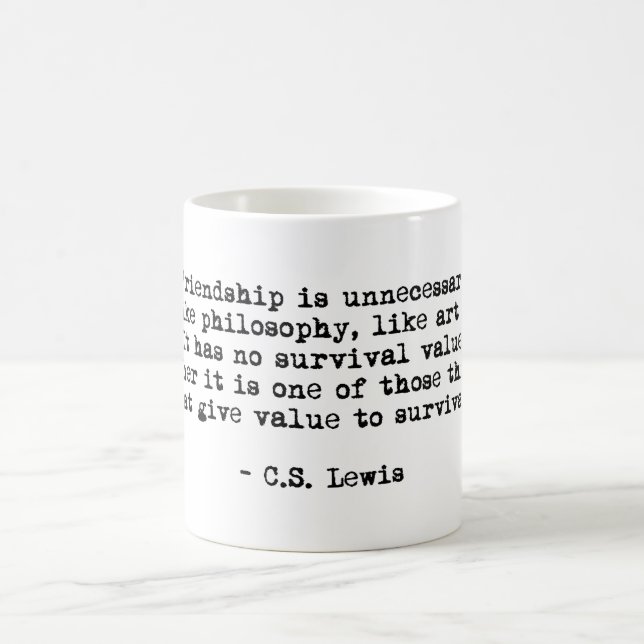 Friendship Best Friend CS Lewis Quote Coffee Mug (Center)