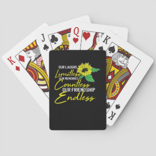 Friendship Best-Friend Cute Sunflower Bestie BFF M Playing Cards
