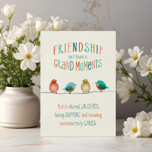 Friendship Birds Shared Laughter and Support Card
