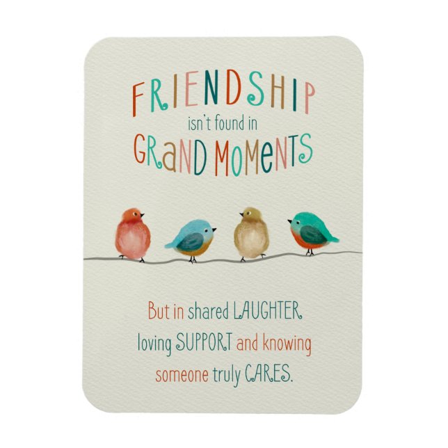 Friendship Birds Shared Laughter and Support  Magnet (Vertical)