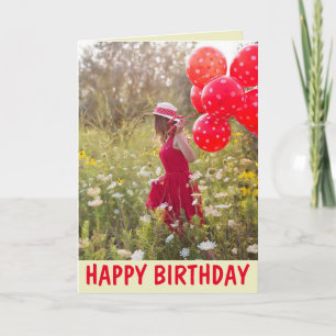 Friendship Birthday Card, Nature Lady & Balloons C Card