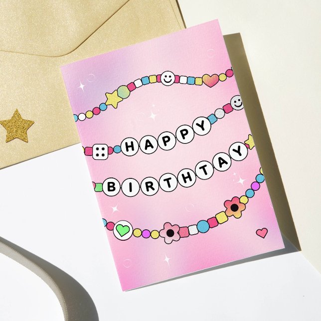 Friendship Bracelet Birthday Card (Creator Uploaded)