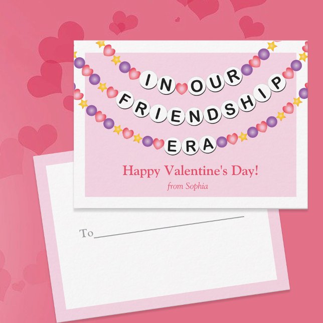 Friendship Bracelet Classroom Valentine Card (Creator Uploaded)