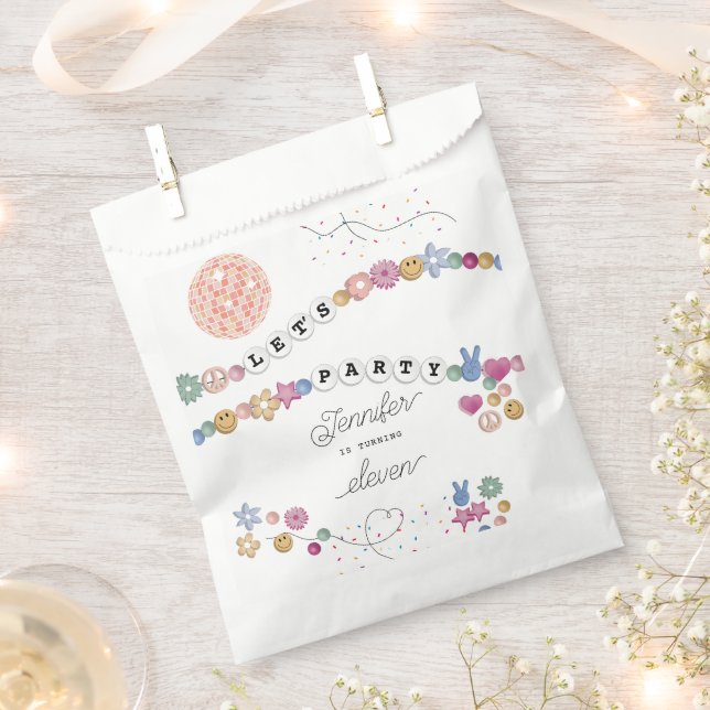 Friendship Bracelet Girl Jewellery Birthday Party Favour Bags (Clipped)