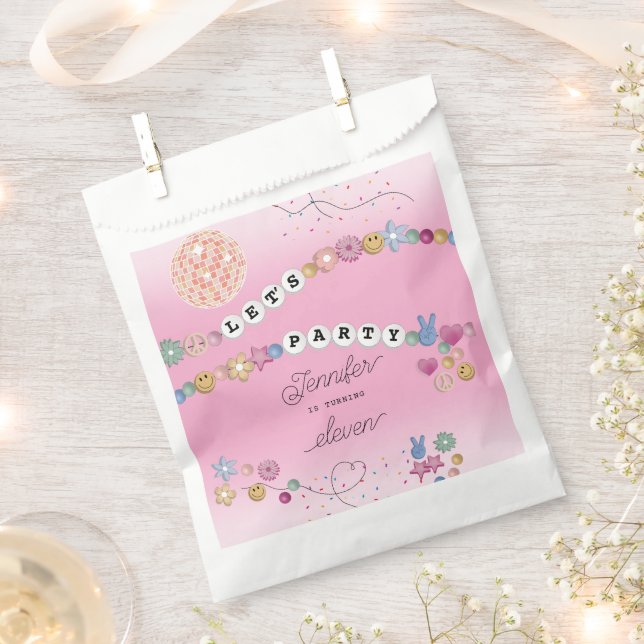 Friendship Bracelet Girl Jewellery Birthday Party Favour Bags (Clipped)
