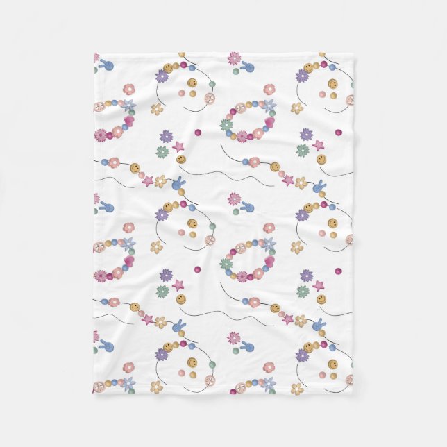 Friendship Bracelet Girl Jewellery Pattern Fleece Blanket (Front)