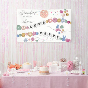 Friendship Bracelet Girl Jewelry Birthday Party Banner