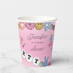 Friendship Bracelet Girl Jewelry Birthday Party Paper Cups