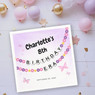 Friendship Bracelet Girls Birthday Era Party Napkin