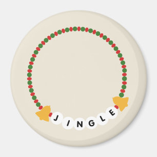 Friendship Bracelet Jingle Bells Christmas Magnet