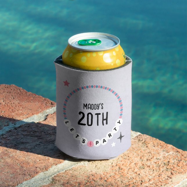 Friendship Bracelet Purple Birthday Can Cooler (In Situ Pool)