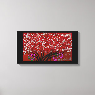 Friendship Bracelets Tree Canvas Print